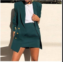 Load image into Gallery viewer, Blazer And Skirt Set For Women 2020 Spring Elegant Office Wear Jacket And Skirt OL 2 Piece Sets Casual Female Suits With Skirt