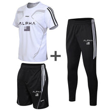 Load image into Gallery viewer, Tracksuit male 2020 men's clothing set summer sports clothing fitness shorts print + t shirt male suit 3 pieces sets plus size