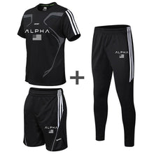 Load image into Gallery viewer, Tracksuit male 2020 men's clothing set summer sports clothing fitness shorts print + t shirt male suit 3 pieces sets plus size