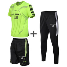 Load image into Gallery viewer, Tracksuit male 2020 men's clothing set summer sports clothing fitness shorts print + t shirt male suit 3 pieces sets plus size