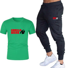Load image into Gallery viewer, Summer fashion 2020 hot sale new print T-shirt + trousers men's leisure sports fitness gym running jogging explosion sportswear
