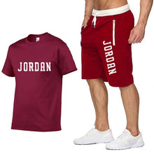 Load image into Gallery viewer, New Fashion Shorts Set Men 2020 Summer 2pc Tracksuit Short Sweat Shirt + Shorts Sets Mens Casual Tee Shirts Set Sportswears
