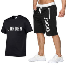 Load image into Gallery viewer, New Fashion Shorts Set Men 2020 Summer 2pc Tracksuit Short Sweat Shirt + Shorts Sets Mens Casual Tee Shirts Set Sportswears
