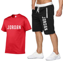 Load image into Gallery viewer, New Fashion Shorts Set Men 2020 Summer 2pc Tracksuit Short Sweat Shirt + Shorts Sets Mens Casual Tee Shirts Set Sportswears
