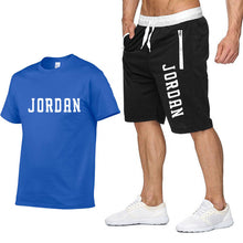 Load image into Gallery viewer, New Fashion Shorts Set Men 2020 Summer 2pc Tracksuit Short Sweat Shirt + Shorts Sets Mens Casual Tee Shirts Set Sportswears

