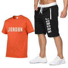 Load image into Gallery viewer, New Fashion Shorts Set Men 2020 Summer 2pc Tracksuit Short Sweat Shirt + Shorts Sets Mens Casual Tee Shirts Set Sportswears
