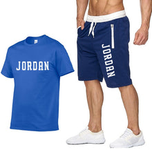 Load image into Gallery viewer, New Fashion Shorts Set Men 2020 Summer 2pc Tracksuit Short Sweat Shirt + Shorts Sets Mens Casual Tee Shirts Set Sportswears
