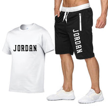 Load image into Gallery viewer, New Fashion Shorts Set Men 2020 Summer 2pc Tracksuit Short Sweat Shirt + Shorts Sets Mens Casual Tee Shirts Set Sportswears
