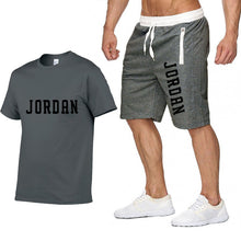 Load image into Gallery viewer, New Fashion Shorts Set Men 2020 Summer 2pc Tracksuit Short Sweat Shirt + Shorts Sets Mens Casual Tee Shirts Set Sportswears
