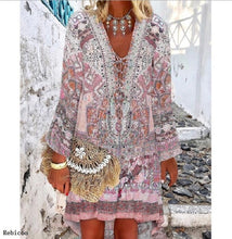 Load image into Gallery viewer, Summer Beach Dress Dresses Clothes Swimwear Womens Cover Women Printed Autumn Polyester Print Saida De Praia Pareo
