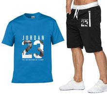Load image into Gallery viewer, 2020 new Pocket zip set 2 Pieces men Sets Male Men Clothing Sportswear Set Fitness Summer Print Men Shorts+T shirt Men's Suit
