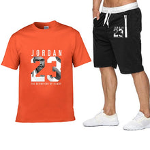Load image into Gallery viewer, 2020 new Pocket zip set 2 Pieces men Sets Male Men Clothing Sportswear Set Fitness Summer Print Men Shorts+T shirt Men's Suit
