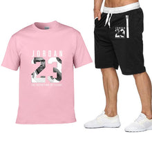 Load image into Gallery viewer, 2020 new Pocket zip set 2 Pieces men Sets Male Men Clothing Sportswear Set Fitness Summer Print Men Shorts+T shirt Men's Suit
