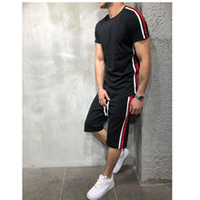 Load image into Gallery viewer, 2020 New Summer Short Sleeve Sport Suits Men's Tracksuit Breathable Sweat Suits Male Sportswear 2 Piece Set Men Shorts + T shirt

