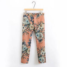 Load image into Gallery viewer, Suit female pants suit 2019 summer new women's fashion print long-sleeved small suit jacket casual pants two-piece
